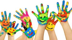 Painted hands