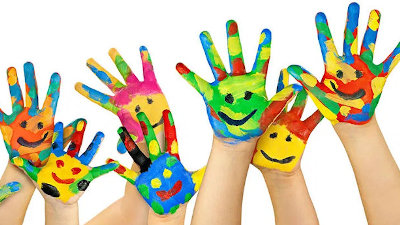 Painted hands
